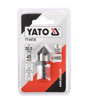 Зенковка коническая по металлу Yato HEX-1/4" 20.5х45 мм HSS YT-44726
