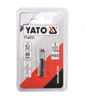 Зенковка коническая по металлу Yato HEX-1/4" 6.3х40 мм HSS YT-44721