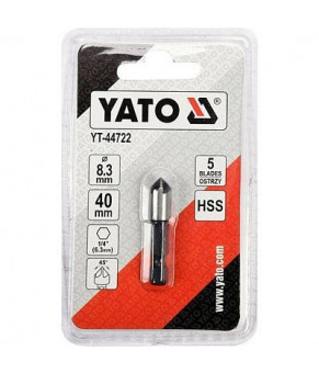 Зенковка коническая по металлу Yato HEX-1/4" 8.3х40 мм HSS YT-44722