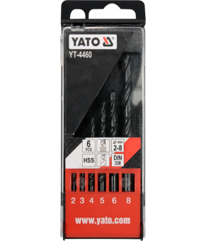 Набір свердел по металу Yato HSS 2-8 мм 6 шт YT-4460