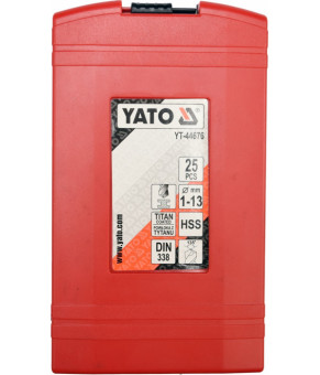 Набор сверл по металлу Yato HSS-TIN 1-13 мм 25 шт YT-44676