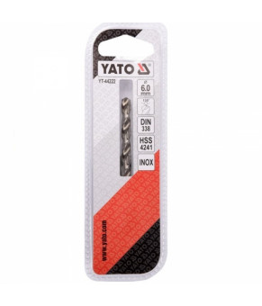 Сверло по металлу Premium Yato к нержавеющей и высоколегированной стали, литья 6х90 мм HSS 4241 YT-44222
