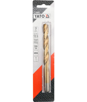 Свердло по металу титанове Yato 12.5х151/101 мм HSS-TIN YT-44667