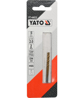 Сверло по металлу титановое Yato 2х49/24 мм HSS-TIN 2 шт YT-44632