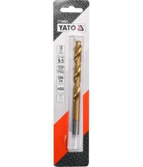 Сверло по металлу титановое Yato 9.5х125/81 мм HSS-TIN YT-44661