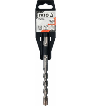 Сверло по железобетону SDS Plus Premium Х-тип Yato 12х160 мм с 4 режущими кромками YT-41941