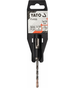 Сверло по железобетону SDS Plus Premium Х-тип Yato 5х110 мм с 4 режущими кромками YT-41930