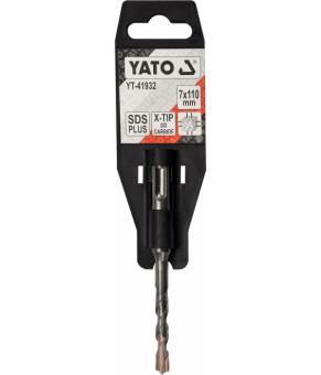 Сверло по железобетону SDS Plus Premium Х-тип Yato 7х110 мм с 4 режущими кромками YT-41932