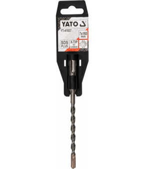 Сверло по железобетону SDS Plus Premium Х-тип Yato 7х160 мм с 4 режущими кромками YT-41937