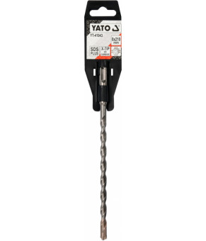 Сверло по железобетону SDS Plus Premium Х-тип Yato 8х210 мм с 4 режущими кромками YT-41943