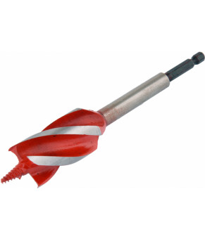 Сверло по дереву Yato 28х165 мм HEX-1/4" HRC 40-45 с 4 режущими кромкам YT-44688