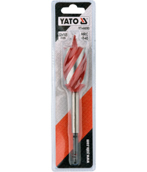 Сверло по дереву Yato 32х165 мм HEX-1/4" HRC 40-45 с 4 режущими кромкам YT-44690