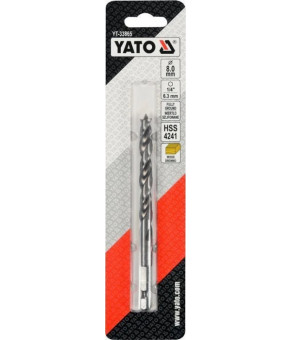 Сверло по дереву спиральное Yato ø8х90/55 мм HEX 1/4" HSS 4241 YT-33865