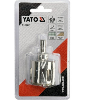 Сверло алмазное по гресу и керамике Yato 40 мм YT-60431