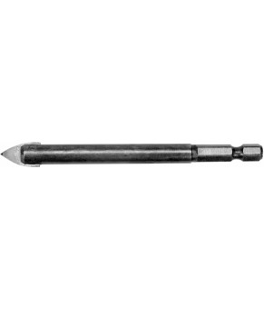 Сверло по стеклу и керамике Sthor 10х100 мм HEX-1/4" YG6X 21705