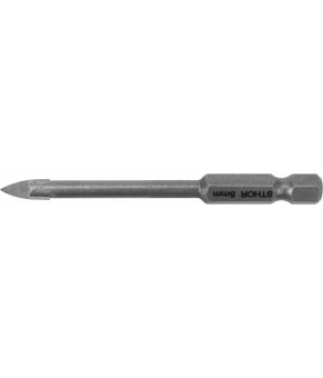 Сверло по стеклу и керамике Sthor 5х70 мм HEX-1/4" YG6X 21702