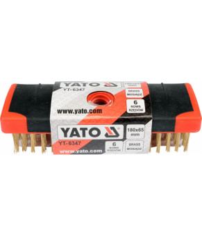 Щетка латунная Yato 180х65 мм 6 рядов YT-6347