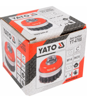 Щетка-крацовка чашеобразная Yato ø75 мм YT-4768