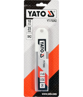 Лезвия стальные с отламывающимися сегментами Yato 25 мм 10 шт YT-75262