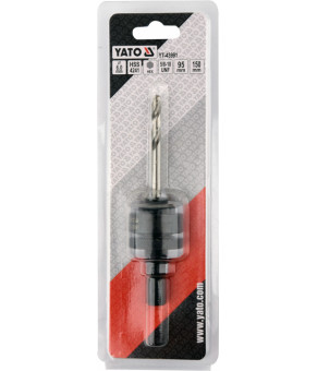 Держатель Yato со сверлом ø6 мм HEX10, для сверл коронок 5/8" YT-43991