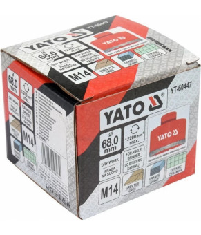 Сверло по керамике и гресу с алмазным напылением Yato 68 мм М14 YT-60447