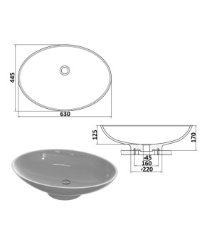 Умывальник Snail Ника Капучино 103H400