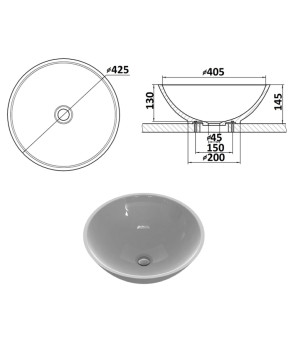 Умывальник Snail Камелия Меланит 147H100