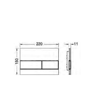 Панель змиву для унітазу TECE Square 9240833