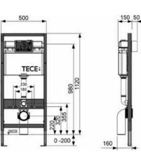 Комплект инсталляции TECE Base 9400006 - 4 в 1