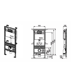 Инсталляция TECE для подвесного унитаза TOTO Neorest 9300044