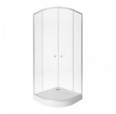 Набор Qtap душевая кабина Presto New CRM1099AC5 Clear 2020х900х900 мм + поддон Robin 309912C 90x90x12 см с сифоном
