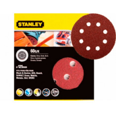 Бумага шлифовальная круглая Stanley 125 мм P60 5 шт STA32027-XJ