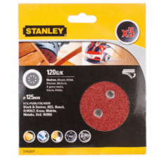 Папір круглі шліфувальні Stanley 125 мм P120 5 шт STA32037-XJ