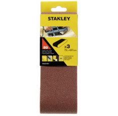 Лента шлифовальная Stanley 75х457 мм P80 3 шт STA33101-XJ