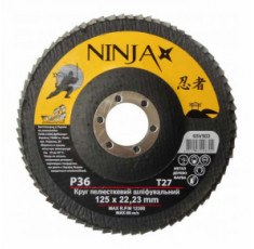 Круг лепестковый шлифовальный Virok Ninja Т27 125х22 мм Р36 65V503