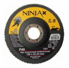 Круг лепестковый шлифовальный Virok Ninja Т27 125х22 мм Р40 65V504