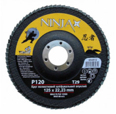Круг пелюстковий шліфувальний опуклий Virok Ninja Т29 125х22 мм Р120 65V612