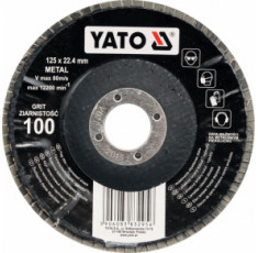 Круг шлифовальный лепестковый выпуклый Yato Aluminium Oxide K120 125 х 22.4 мм YT-83296