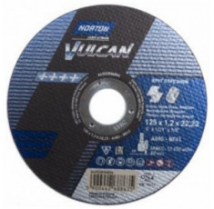 Диск отрезной по металлу и нержавеющей стали Norton Vulcan 125х22.2 мм T=1 мм 70V102