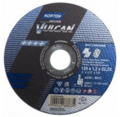 Диск отрезной по металлу и нержавеющей стали Norton Vulcan 125х22.2 мм T=1.2 мм 70V103