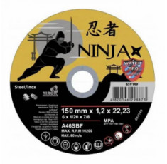 Диск отрезной по металлу и нержавеющей стали Virok Ninja 150х22.23 мм T=1.2 мм 65V149