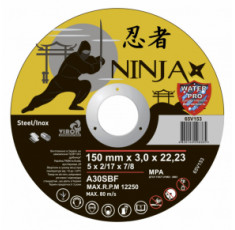 Диск відрізний по металу та нержавіючій сталі Virok Ninja 150х22.23 мм T=3 мм 65V153