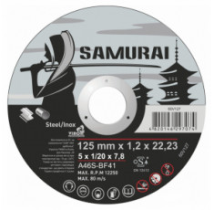 Диск отрезной по металлу и нержавеющей стали Virok Samuray 125х22.23 мм T=1.2 мм 60V127