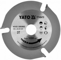 Диск пильный по дереву Yato 125х22.23х3.8 мм 3 зубца R.P.M до 12200 1/мин YT-60470