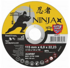 Круг шлифовальный по металлу тип 27 Virok Ninja 115х22.23 мм T=6 мм 65V015