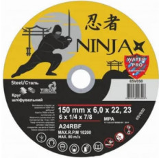 Круг шлифовальный по металлу тип 27 Virok Ninja 150х22.23 мм T=6 мм 65V050