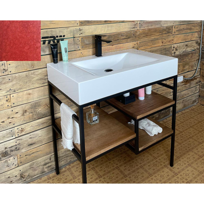 Тумба Snail Родос с умывальником Атлант дерево Бордо 800LOFT163dH200