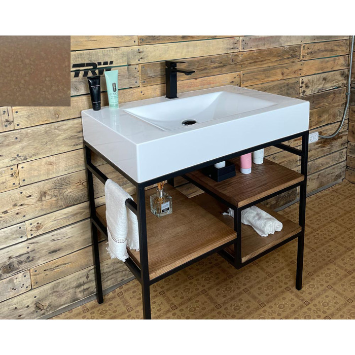 Тумба Snail Родос с умывальником Атлант дерево Капучино 800LOFT163dH400