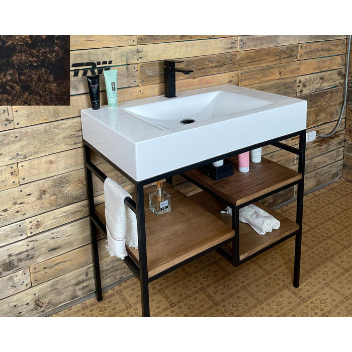 Тумба Snail Родос с умывальником Атлант дерево Венге 800LOFT163dT222
