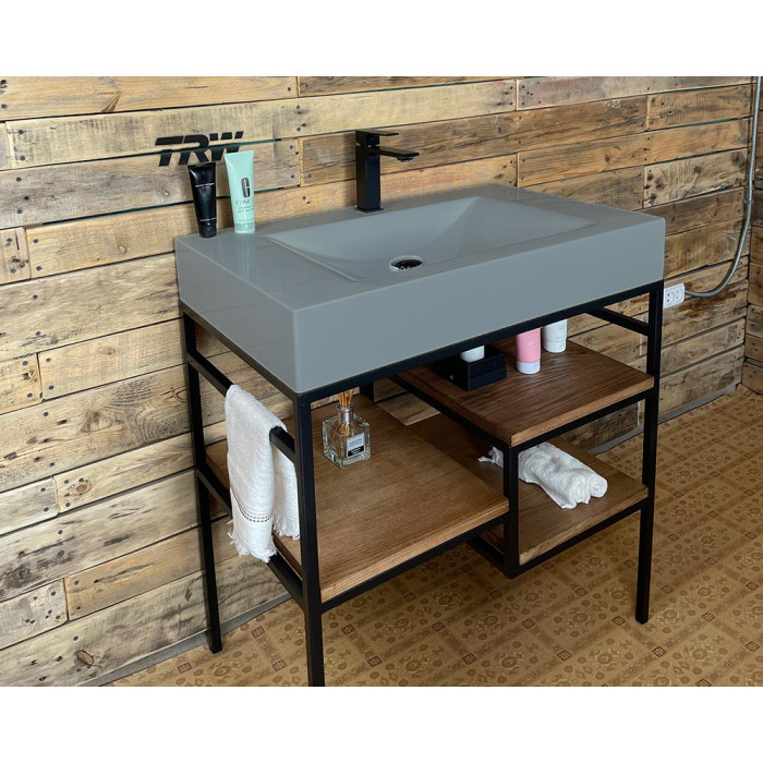 Тумба Snail Родос с умывальником Атлант дерево Агат 800LOFT163dA602